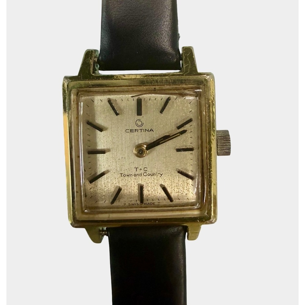 Vintage‎ Certina Town & Country Swiss Watch | Needs Service | New Strap